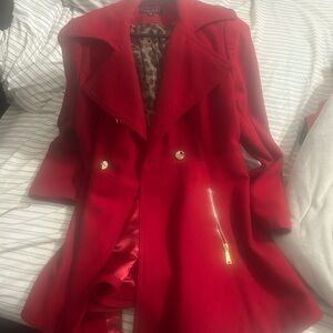 Women's Red Coat - LAUNDRY BRAND SIZE LARGE